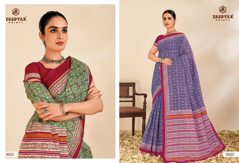 Mother India Vol 56 By Deeptex Printed Cotton Daily Wear Saree Wholesale Online