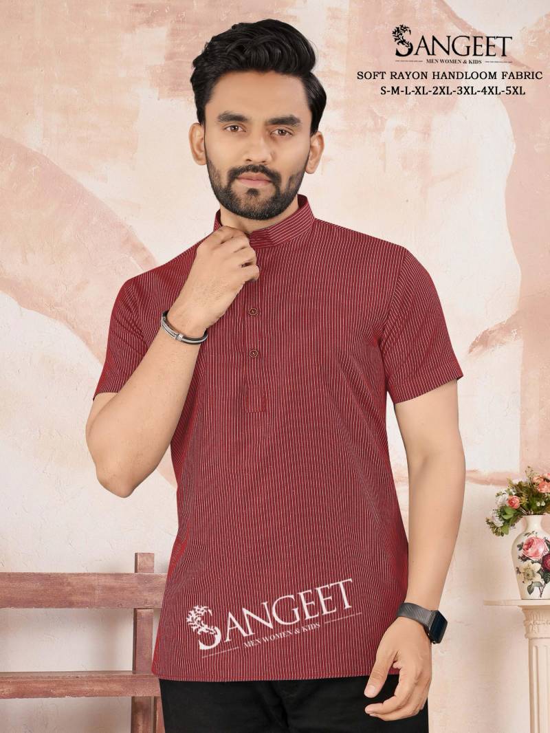 Sangeet Soft Rayon Handloom 2 Mens T Shirt Manufacturer In Surat