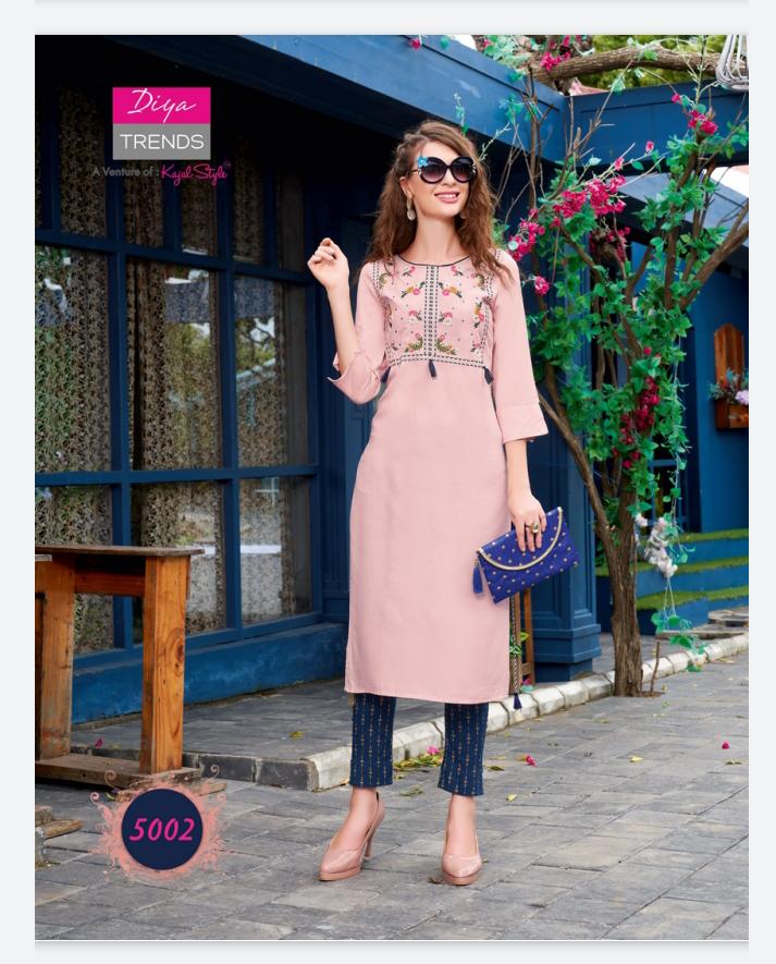 Fashionista 1 Ethnic Wear Rayon Designer Printed Kurtis With Bottom Collection
