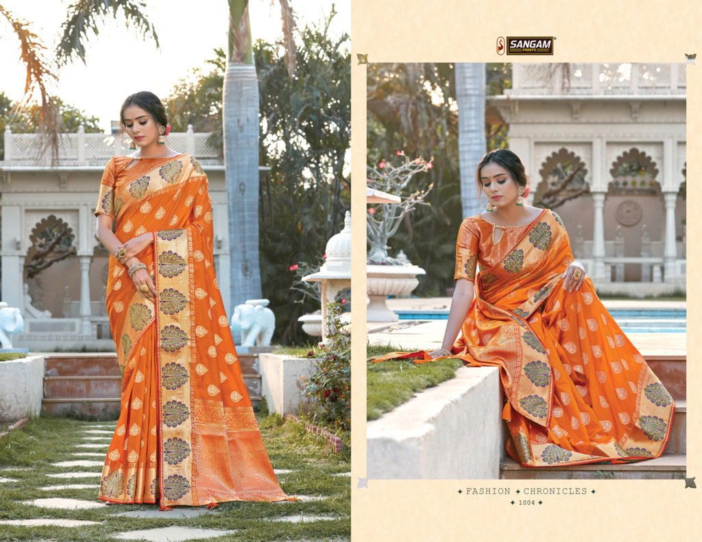 Sangam Kanupriya Latest Fancy Designer Heavy Pure Soft Silk Festive Wear Silk Saree Collection
