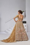 Mehendi Colour Organza Tissue Designer Bridal Lehenga With Blouse And Dupatta Wholesalers In Delhi Kf 2156