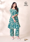 A Line Vol 3 By Dl Poplin Cotton Printed A Line Long Co Ord Set Exporters In India