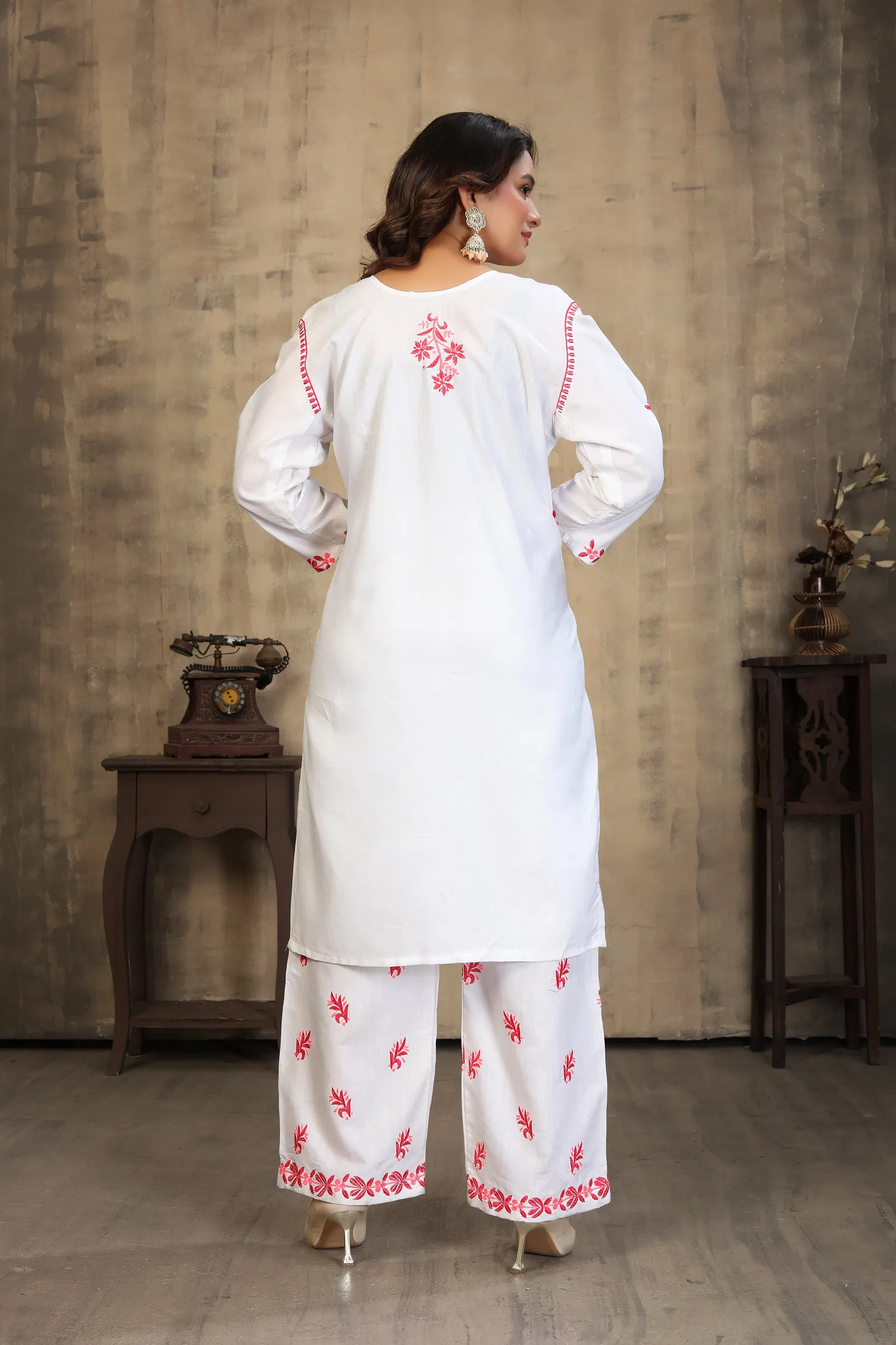 Sanaya 1 By Rasili Nx Rayon Chikankari Embroidery Kurti With Bottom Wholesale Online
