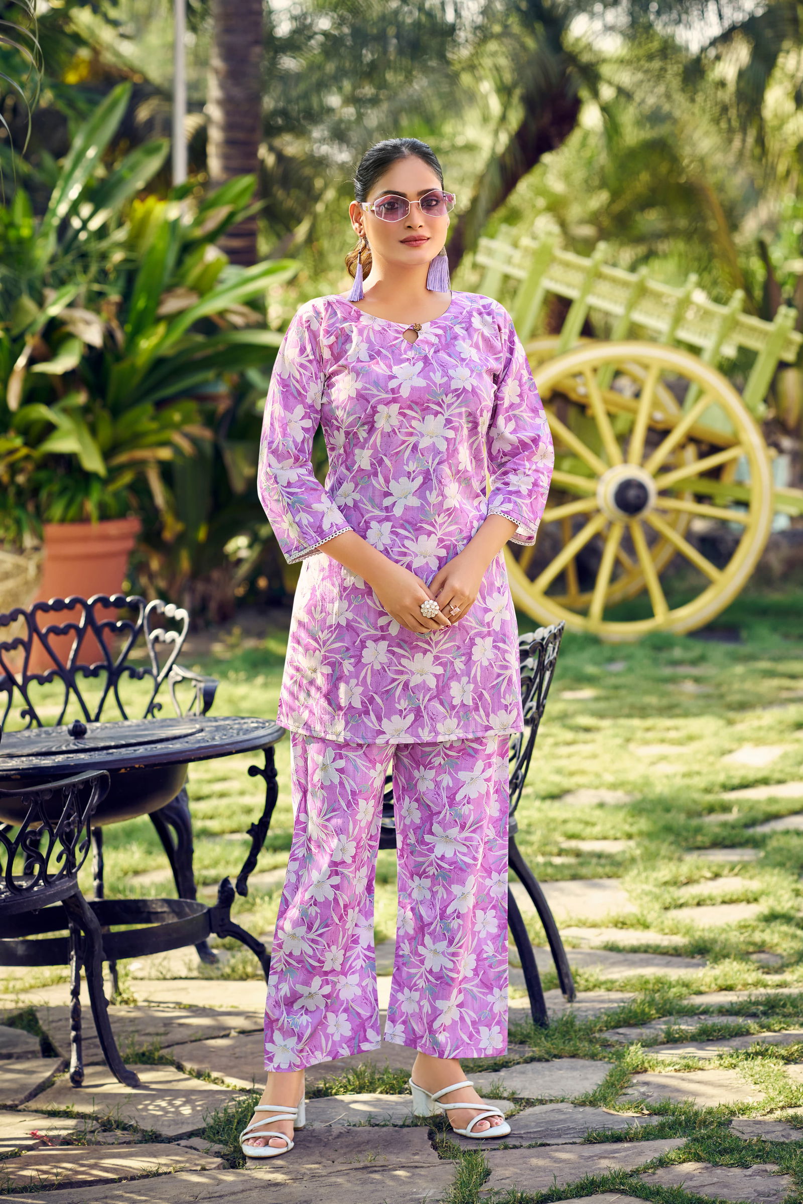 Cotton Beats Vol 2 by Ossm Cotton Foil Printed Co Ord Set Wholesale Online