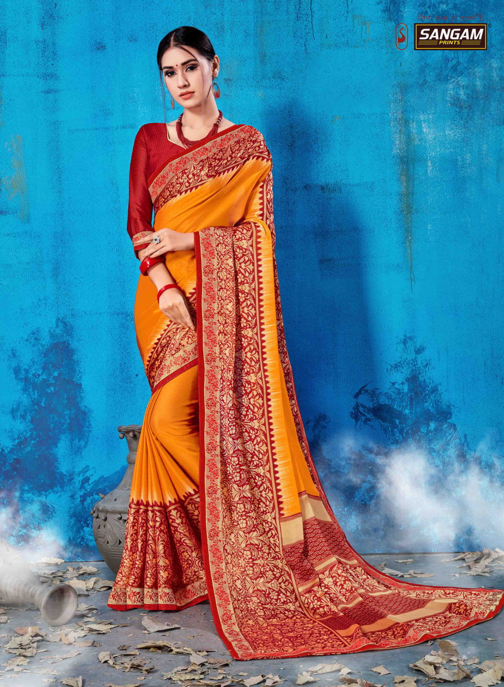 Sangam Vichitra Latest Fancy Regular Casual Wear Printed Rangoli Silk Sarees Collection
