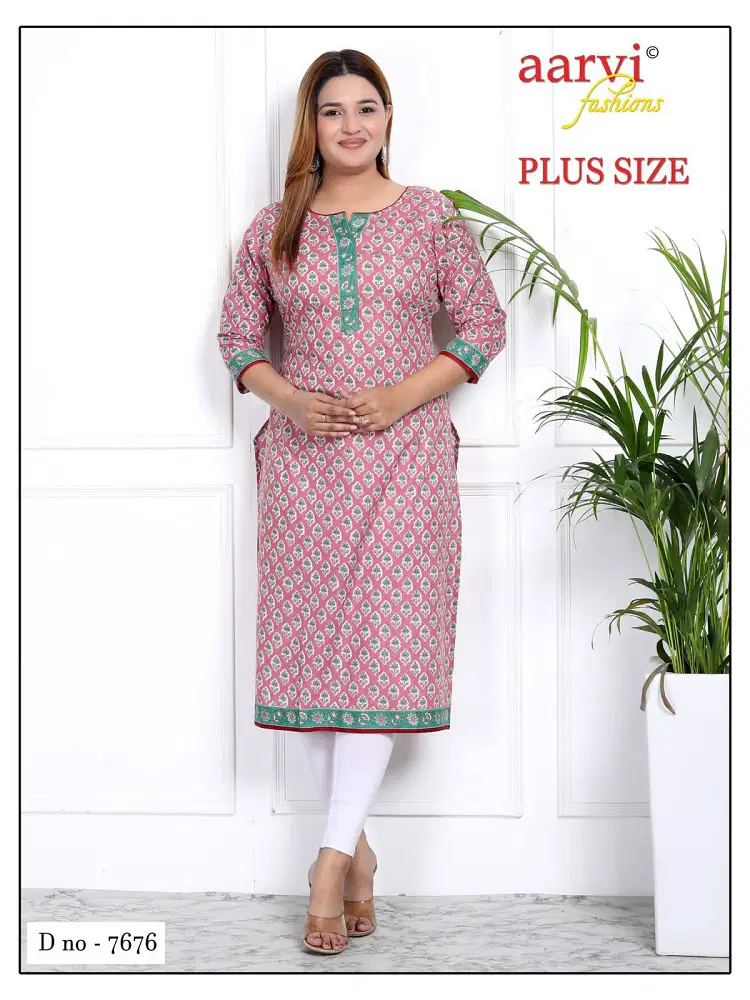 Plus Size Vol 3 By Aarvi Straight Plus Size Kurtis Wholesale Market In Surat With Price