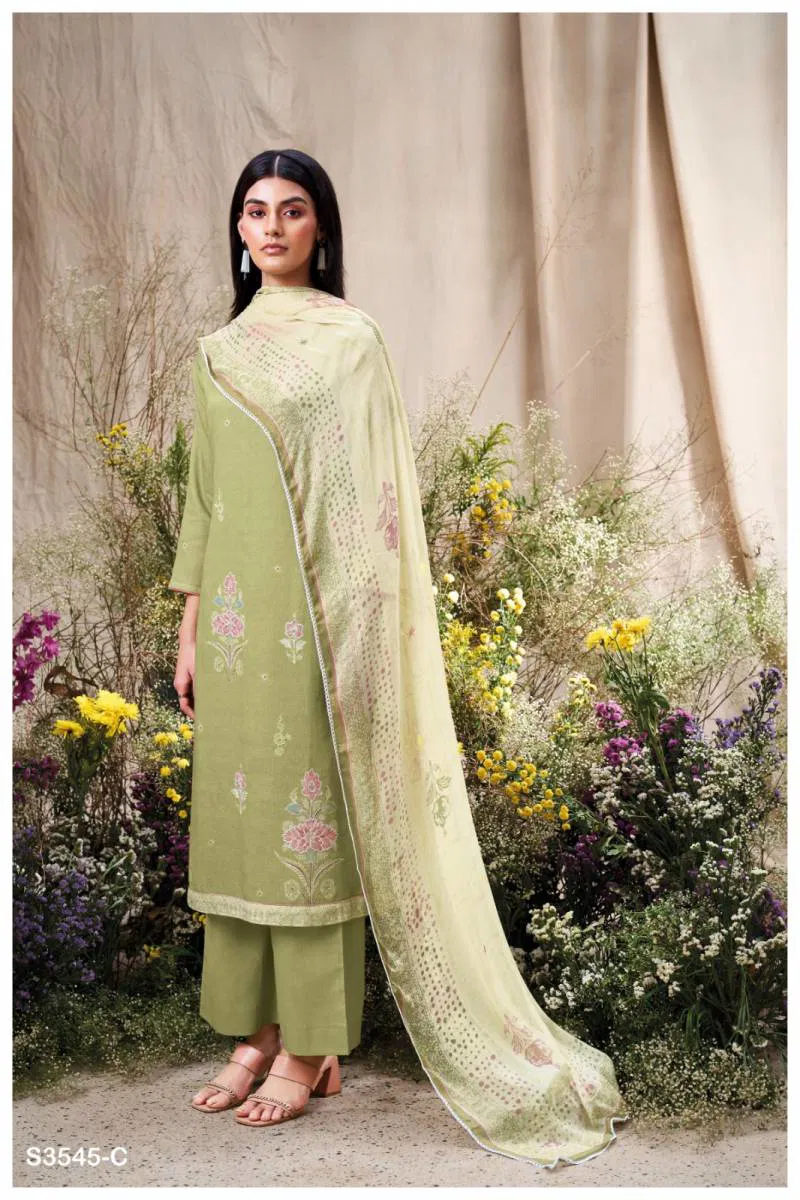 Aiveen By Ganga Cotton Printed Embroidered Salwar Suit Wholesale Market In Surat