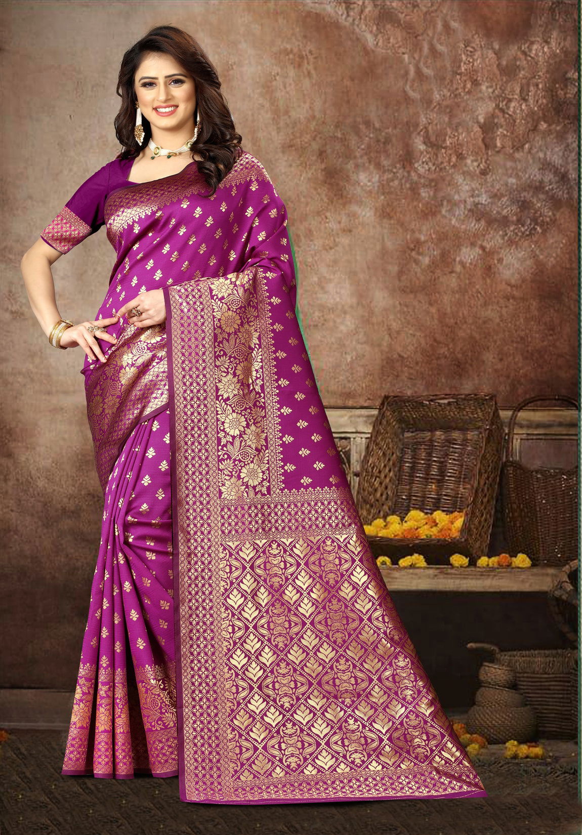 Bridal Wedding Wear Latest Designer Heavy Bnarasi Silk Saree Collection 