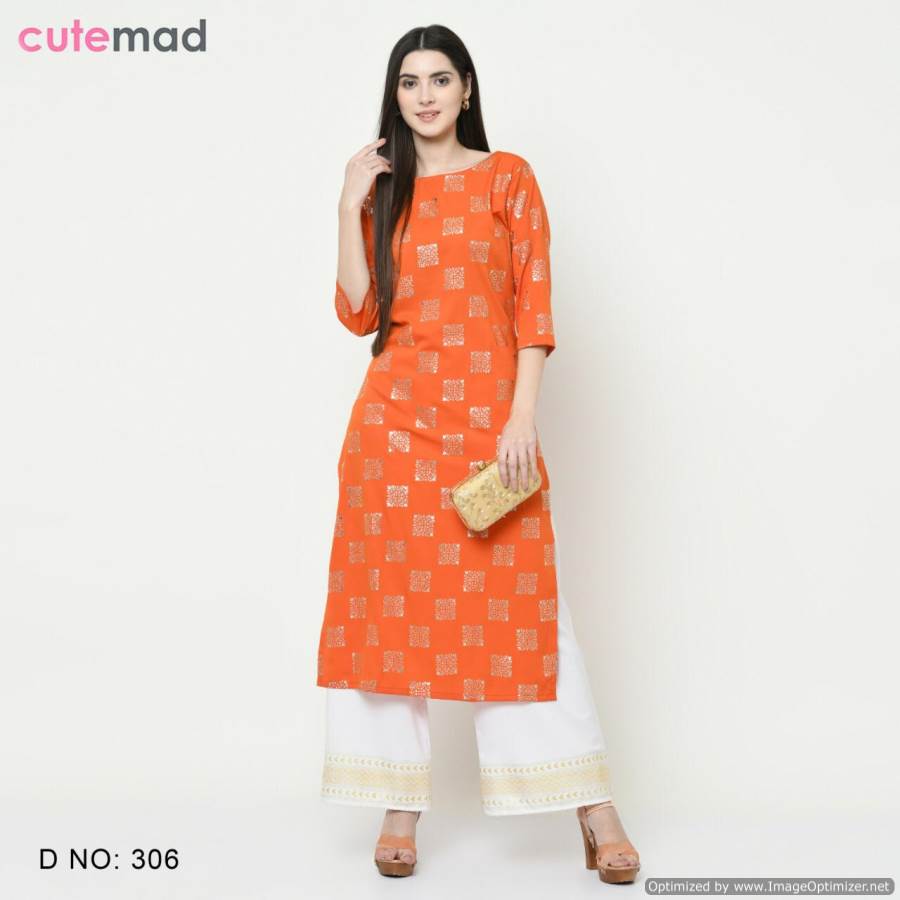 Cutemad 3 Heavy Fancy Wear American Crape Printed  Kurti With Bottom