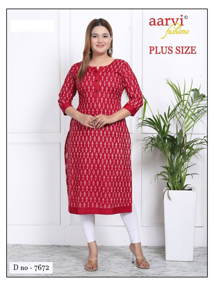 Plus Size Vol 3 By Aarvi Straight Plus Size Kurtis Wholesale Market In Surat With Price