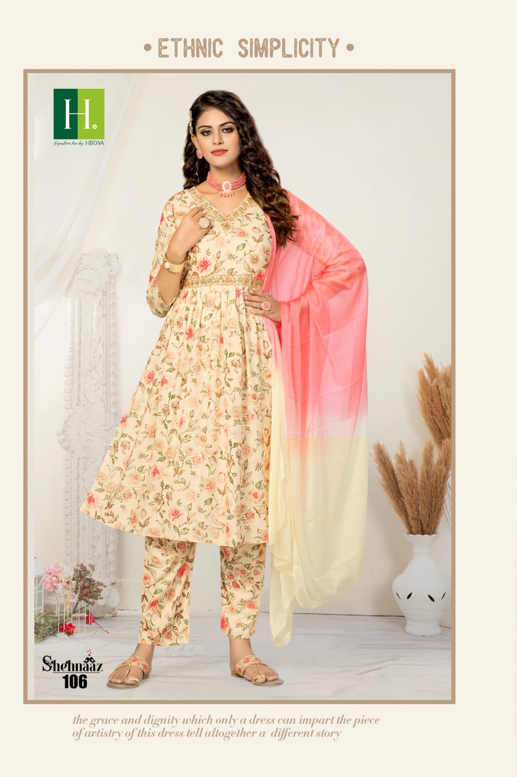 Shehnaaz By Hirwa Kurti With Bottom Dupatta Catalog