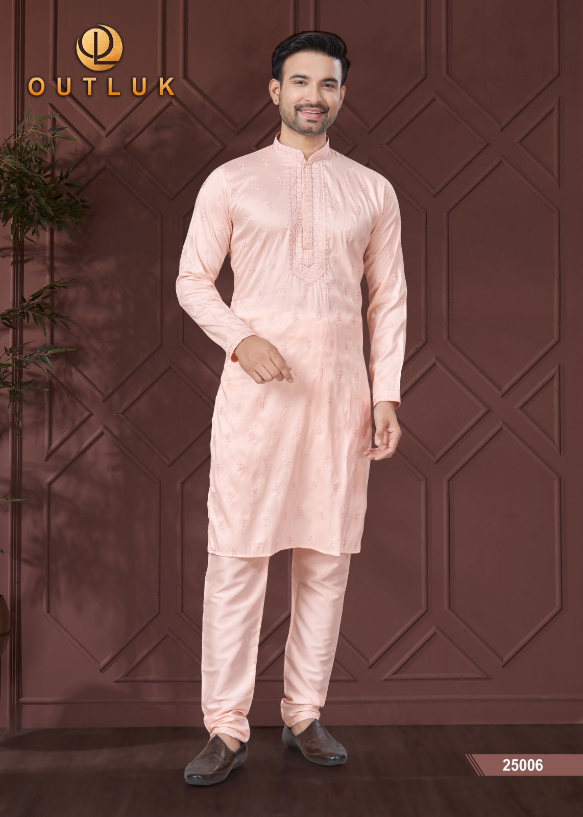 Outluk Wedding Collection Vol 25 Silk Mens Kurta Pajama Wholesale Online