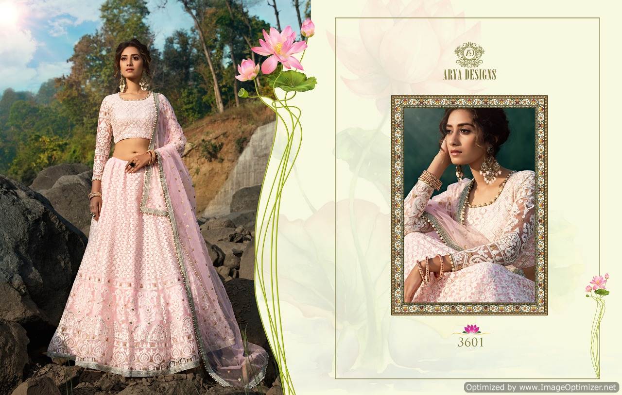 Arya New Launch Of Designer Fancy Heavy Party Wear Wedding Bridal Lehnga Heavy Embroidery Work And Soft Net Dupatta