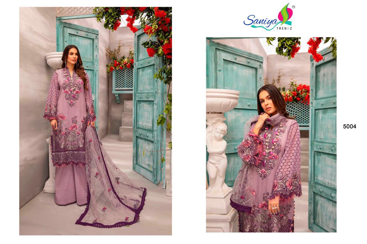 Saniya Adan Libaas 2 Latest Fancy Designer Festive Wear Luxury Cambric Cotton Chickenkari Work Embroidery Pakistani Collection