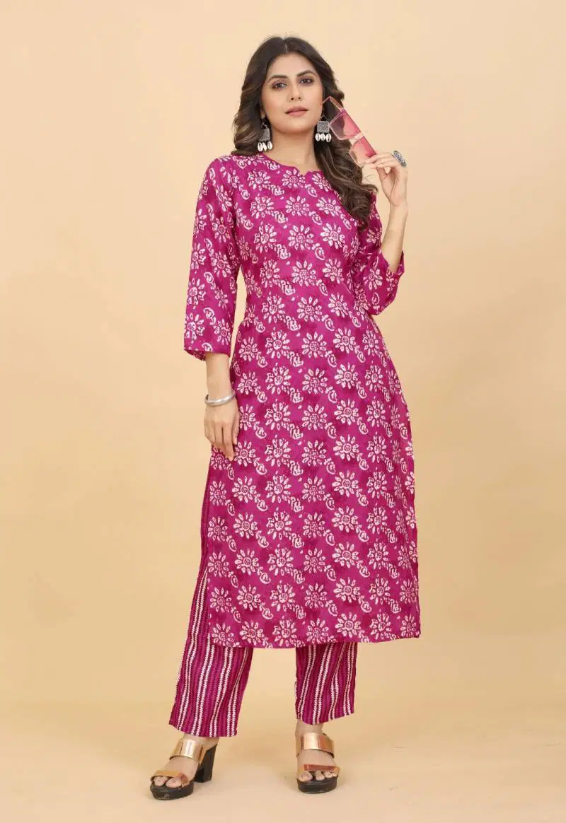 Tanyaa P 131 Cotton Casual Wear Kurti With Bottom Best Wholesale Shop In Surat
