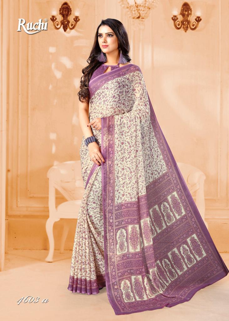 RUCHI SUPER KESAR CHIFFON 46TH EDITION Latest Regular Wear Printed Saree Collection