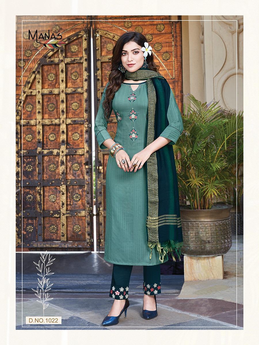Manas Delight 4 Fancy Designer Festive Wear Embroidery Hand Work Ready Made Collection
