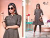 Kinti Blue Berry Latest Designer Handloom Short Kurti With Side Pocket Collection
