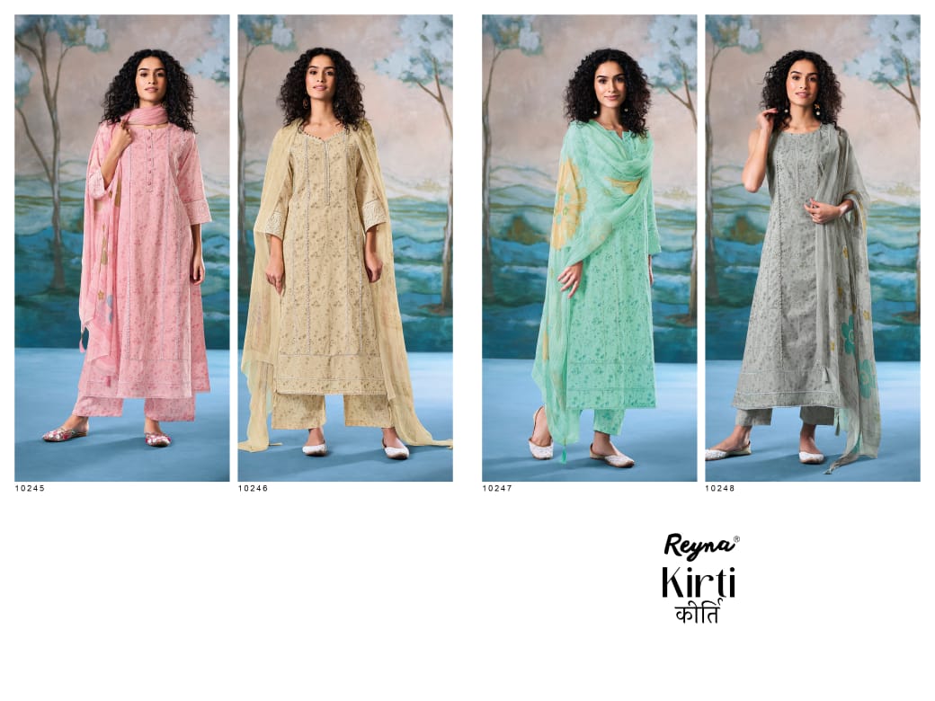Kirti By Reyna Cotton Block Printed Dress Material Wholesalers In Delhi