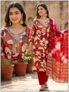 Naisha K 724 Vertican Discharge Print Kurti With Bottom Dupatta Wholesale Online