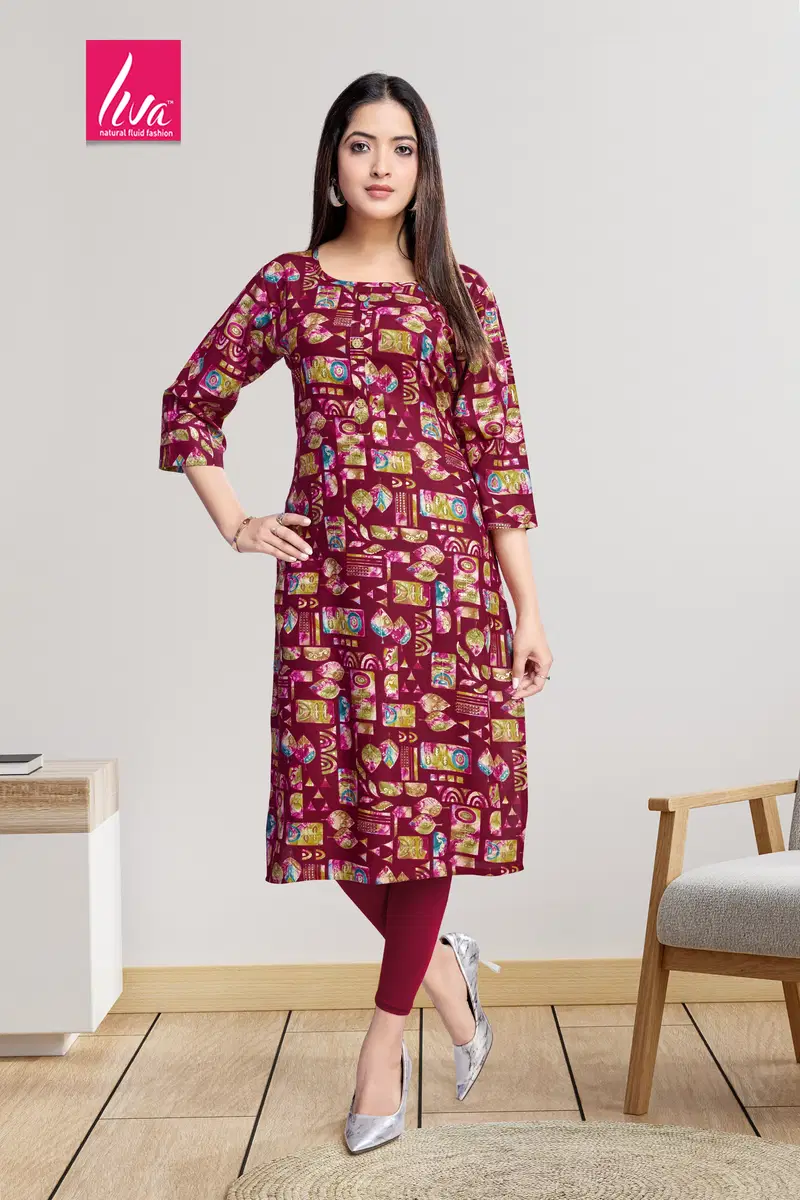 2 Selvi Ultra Premium Rayon Foil Printed Kurti Wholesalers In Delhi