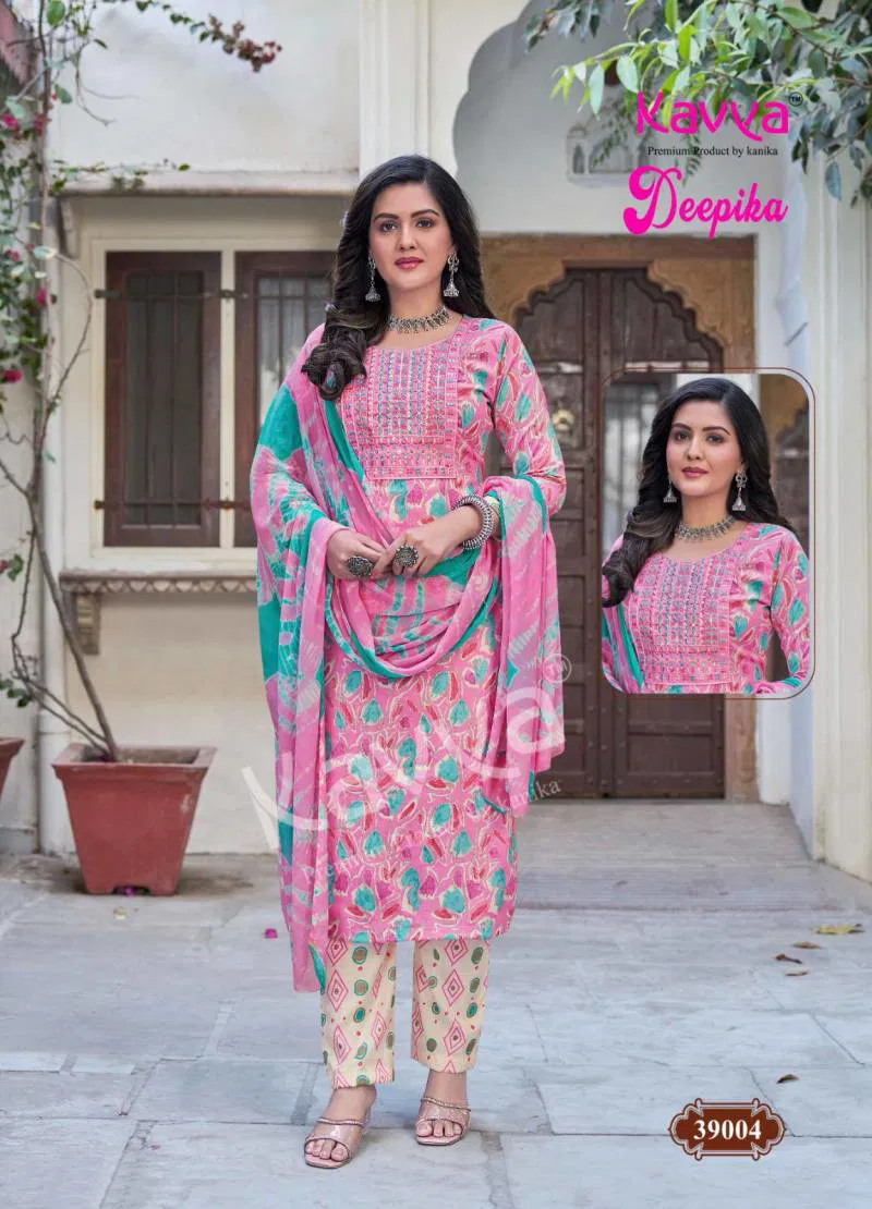 Deepika Vol 39 By Kavya Straight Kurti With Bottom Dupatta Wholesale In India