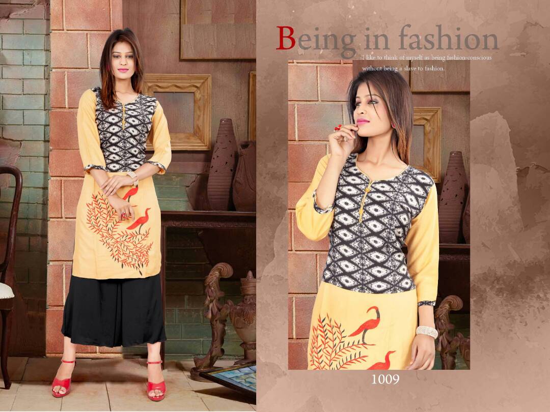 R-Kausar Vol 39 Fancy Latest Designer regular Casual Wear Rayon Printed Kurtis With palazzo Collection
