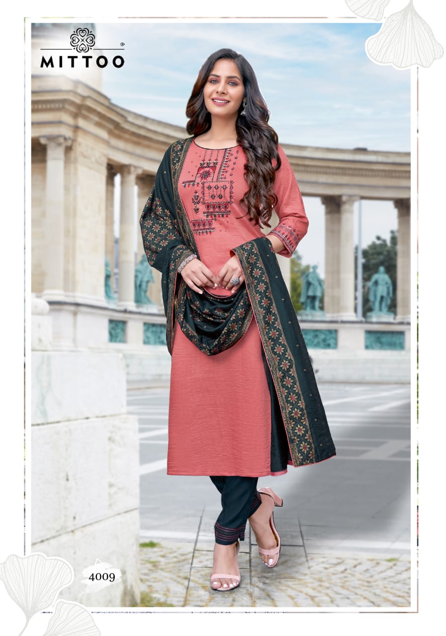 Mittoo Shringar Heavy Viscose Festive Wear Ready Made Salwar Suit Collection