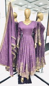 Sr 1632 Heavy Chinnon Silk Anarkali Wholesale Readymade Suits Manufacturers