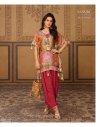 Dori By Sayuri Viscose Position Jacquard Silk Kaftan Top With Bottom