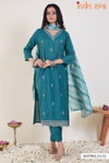 Indo Era 2617 Silk Blend Embroidery Wholesale Kurti With Bottom Dupatta In India