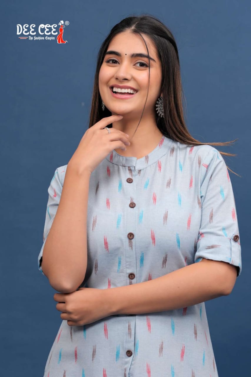 Ikkat By Dee Cee Cotton Ladies Kurti Wholesale Market in Surat