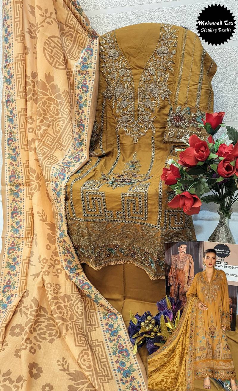 Mehboob Tex M 61 Rayon Embroidered Pakistani Salwar Suit Best Kurti Wholesale Shop In Surat