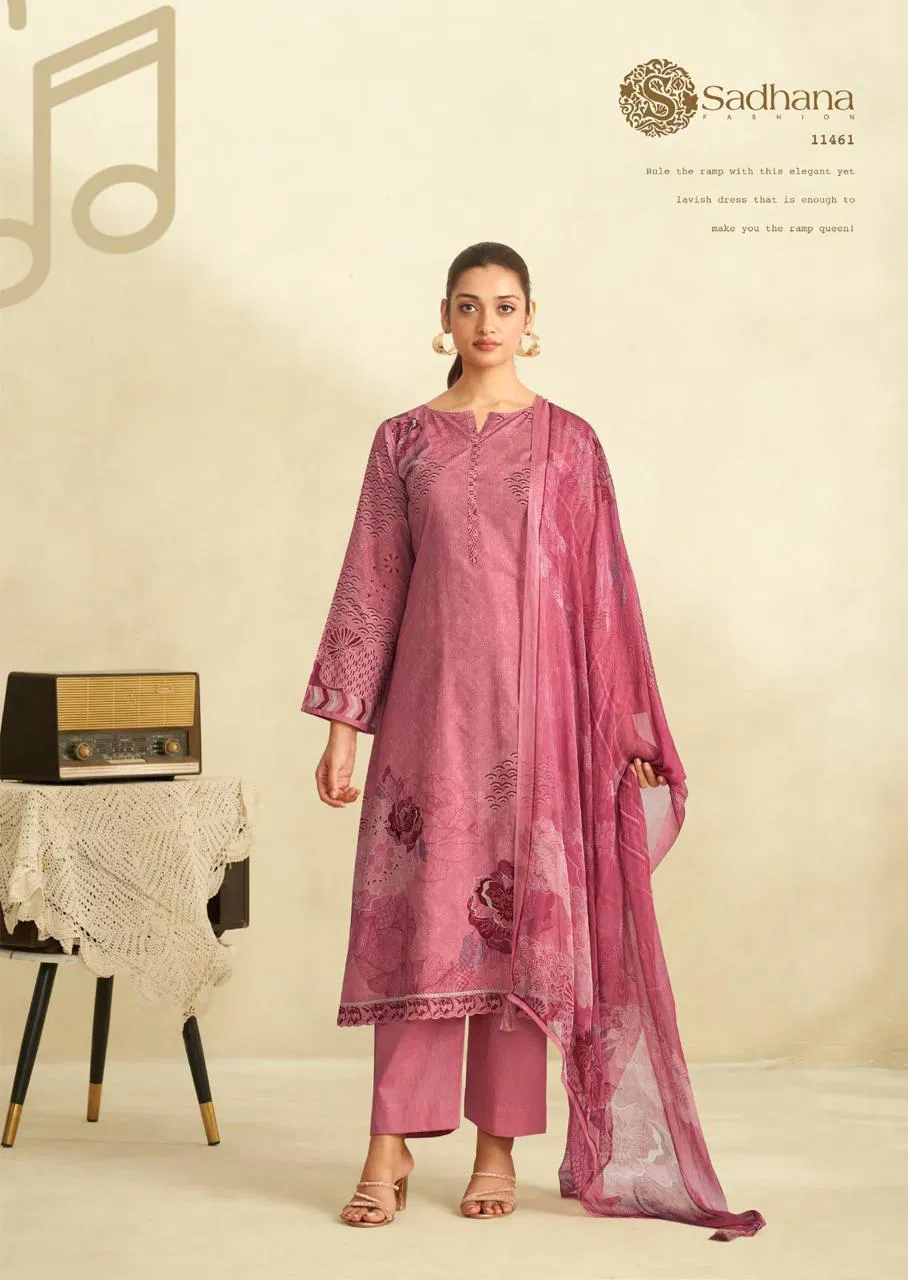 Zinat By Sadhana Lawn Cotton Digital Printed Dress Material Wholesale Online