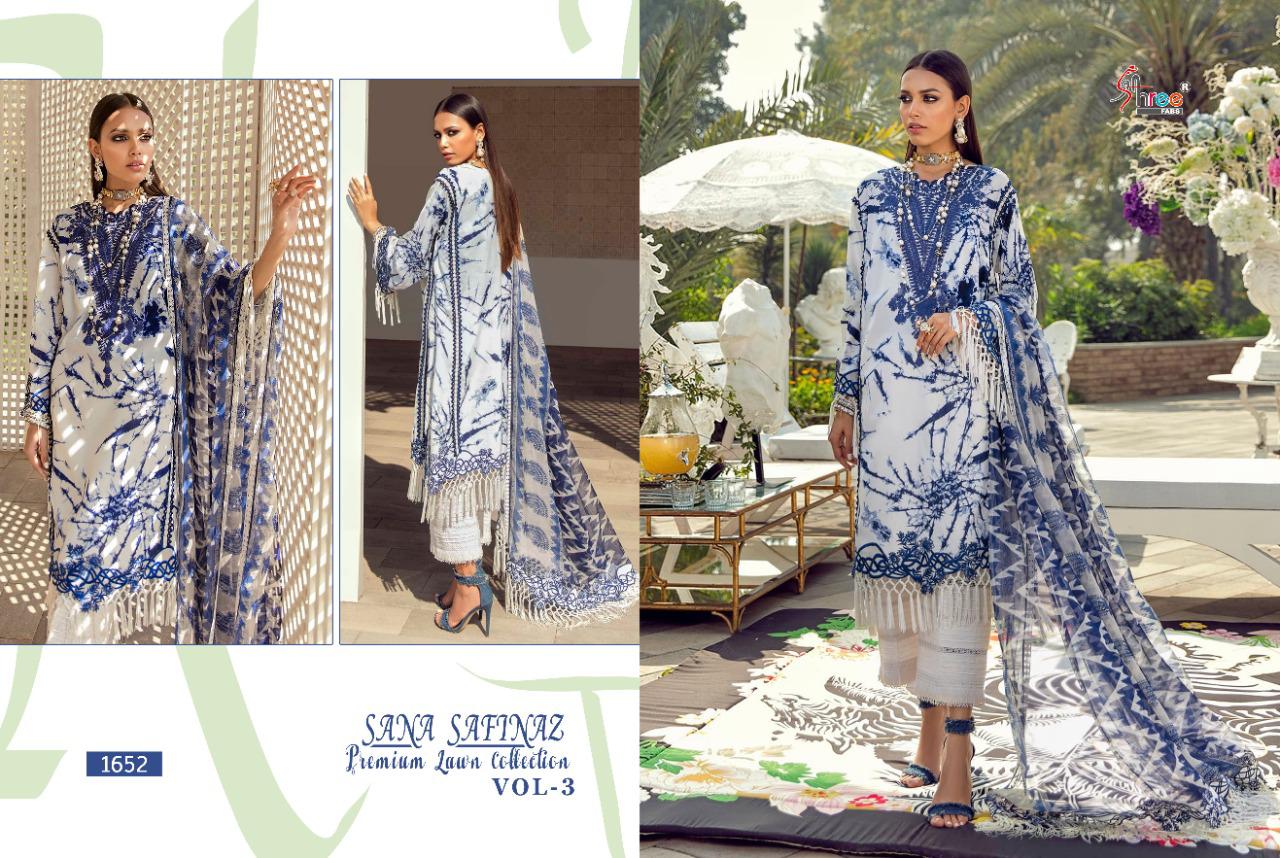 SANA SAFINAZ PREMIUM  LAWN COLLECTION VOL-03 Latest Fancy Designer Pure Lawn Cotton With Embroidery Work Pakistani Salwar Suit Collection