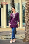 Nora Vol 7 By Ossm Rayon Slub Embroidered Ladies Top Wholesale In India