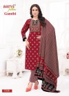 Gamthi Vol 10 By Aarvi Cotton Printed Kurti With Bottom Dupatta Exporters In India
