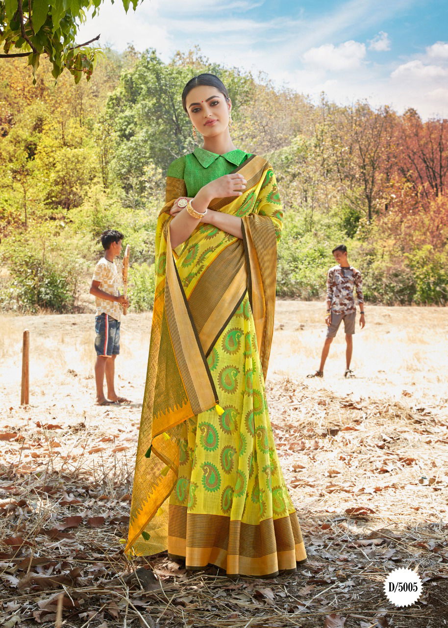 Siddharth Adventure Pattu Latest Printed Pure Cotton Silk Casual Wear Saree Collection