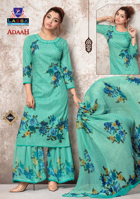 Lassa Adaah Latest Daily Wear Printed Pure Cottom Dress Material Collection 