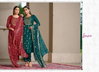 Silk India By Psyna Gold Printed Silk Party Wear Kurti With Pant Dupatta Exporters In India