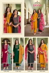 Janvi By Rangoon 4841 To 4844 Embroidery Designer Readymade Suits