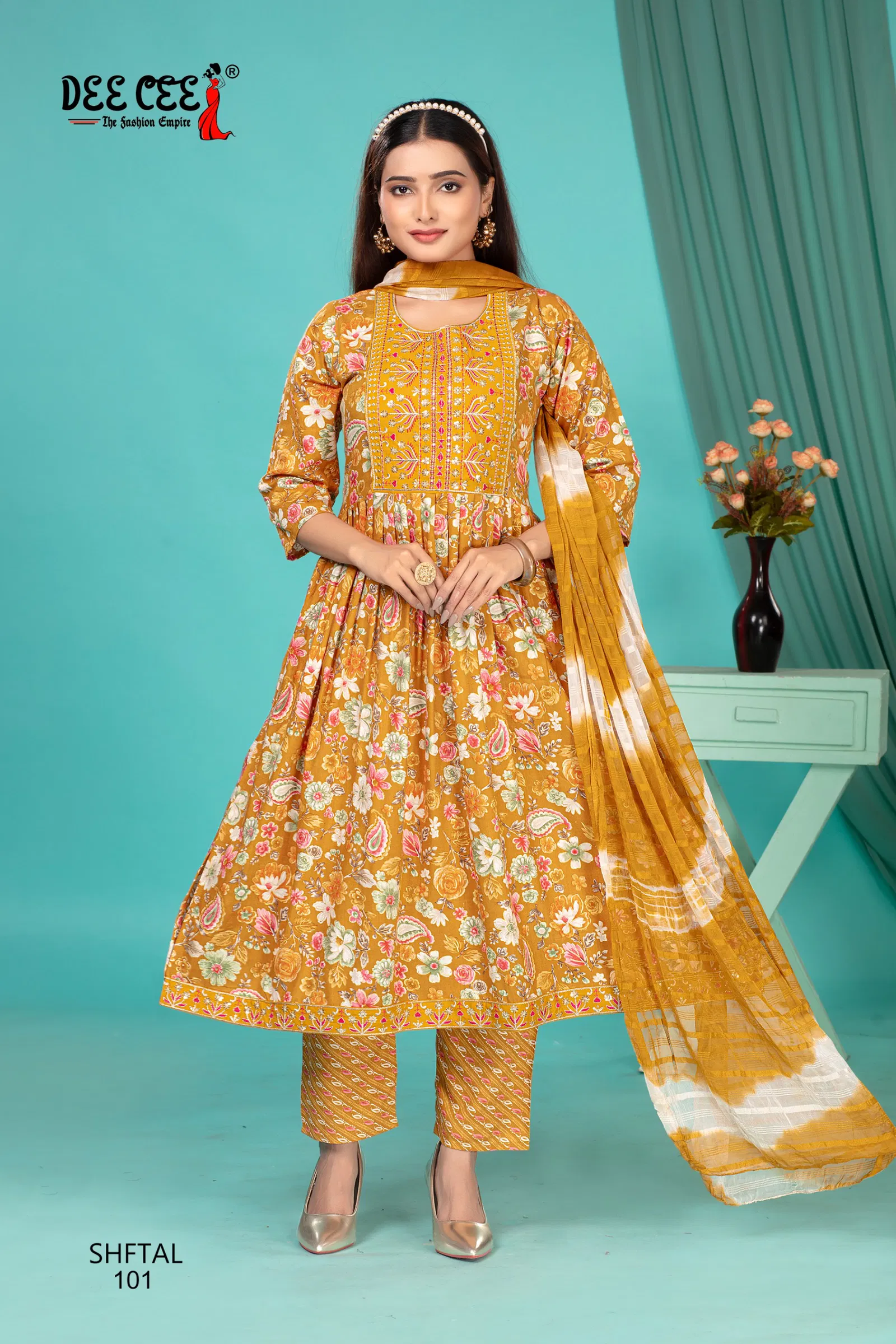 Shftal By Deecee Rayon Printed Kurti With Bottom Dupatta Suppliers In India