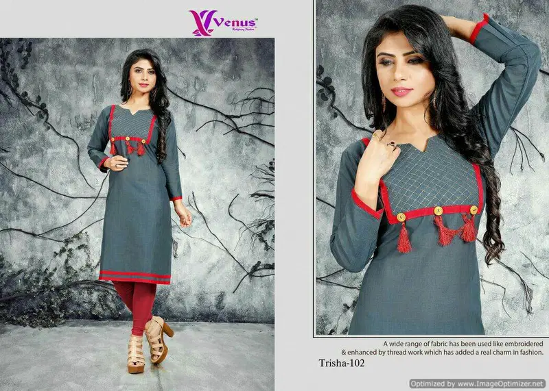 Trisha Vol-1 Designer Stylish Casua Wear Long Sleeves Kurti Collection