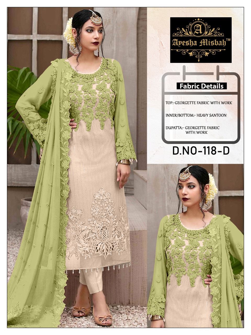 Ayesha Misbah 132 Wedding Wear Georgette Heavy Pakistani Salwar Kameez Collection