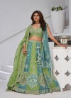 Green Colour Georgette Tissue Zari Work Lehenga With Blouse And Dupatta Wholesale Price In Surat Kf 2170
