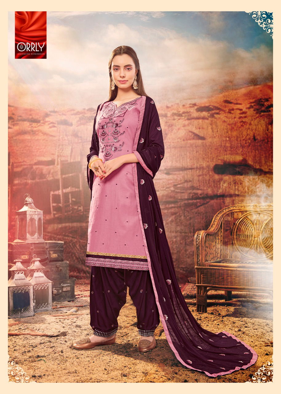 Heavy Embroidery Work Designer Punjabi Dress Material With Nazneen Embroidered Dupatta 