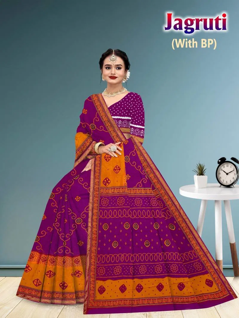 Jagruti 1 Casual Wear Cotton Printed Saree Suppliers In India
