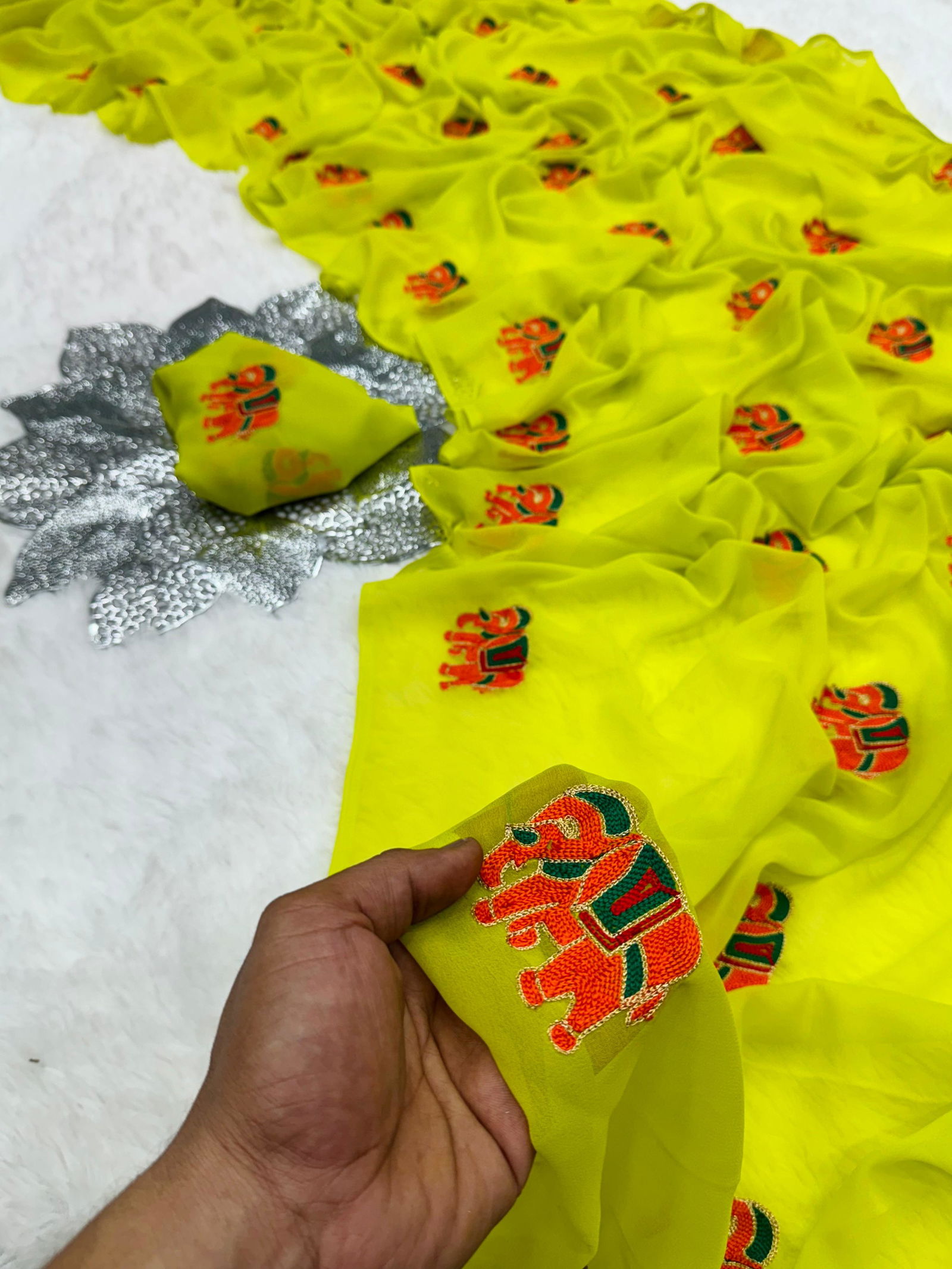 Vivera Navratri Special Elephant Gamthi Saree Wholesalers In Delhi