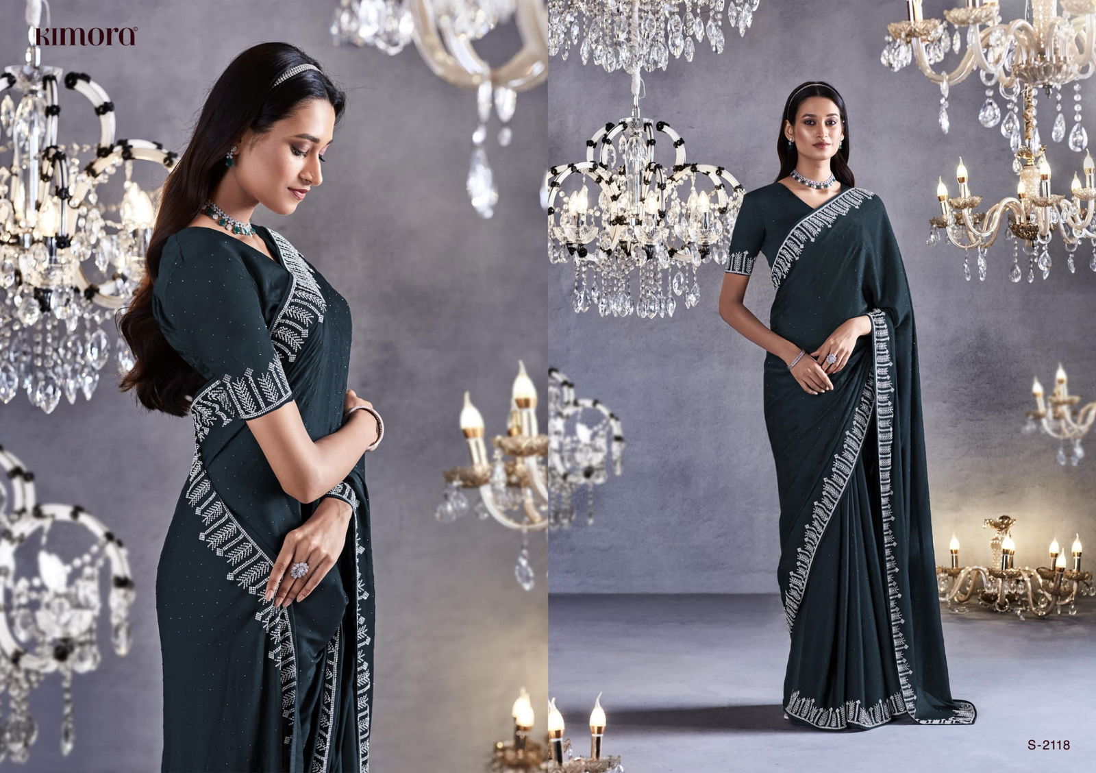 Zarkan By Kimora Viscose Party Wear Sarees Catalog