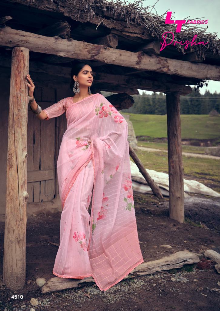 Lt Prisha Ethnic Wear Organza Silk Designer Printed Saree Collection
